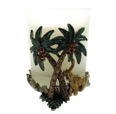 10 Pieces Tropical Designed Candle Holder With White NoN-Scented Candle Included – Candles & Accessories
