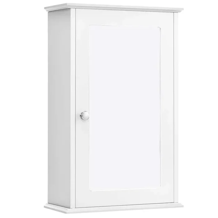 13.5 in. W x 20 in. H Surface-Mount Rectangular Wood Bathroom Medicine Cabinet with Mirror