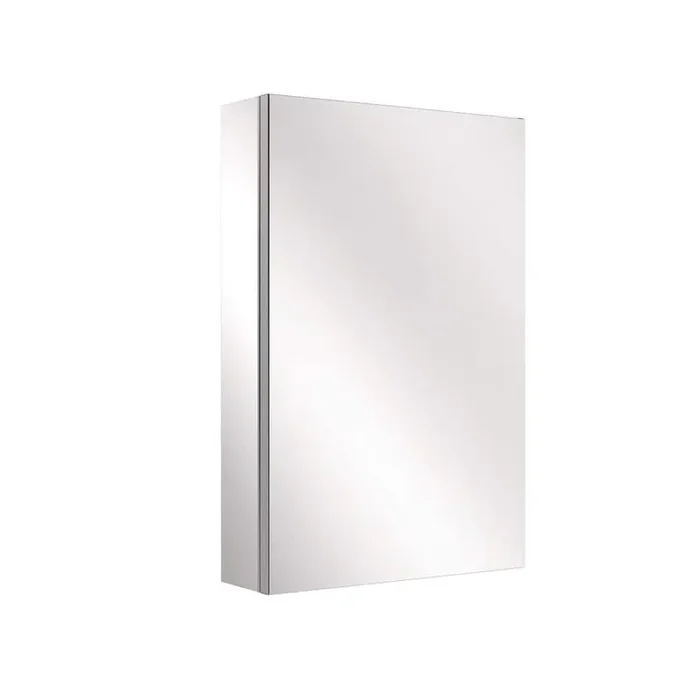 16 in. W x 24 in. H Rectangular Aluminum Right Bathroom Medicine Cabinet with Mirror Frameless Mirrored Storage Cabinet