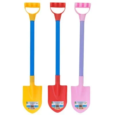 18 pieces Beach Shovel 25in Plastic 2-Tone 3 Asst Color Combos Color Label – Beach Toys