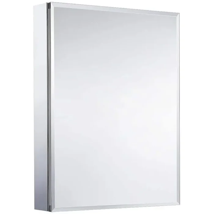 20 in. W x 26 in. H Rectangular Silver Aluminum Recessed/Surface Mount Medicine Cabinet with Mirror