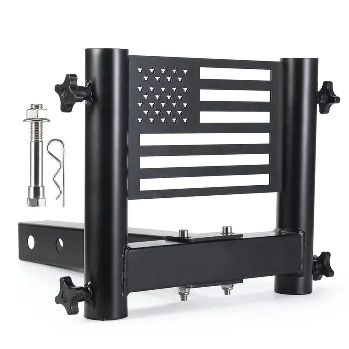 (2025 Newest) Us Flag Hitch Mount Flagpole Holder Flagpole Hitch Flag Pole Universal Flag Hitch Mount For All 2 Receiver, Fit Fo