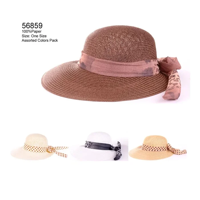 24 Pieces Assorted Sun Hats with Ribbon – Sun Hats