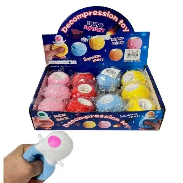 24 Pieces Squeeze/pop – Up Spaceman In A Moonrock Toy – Slime & Squishees