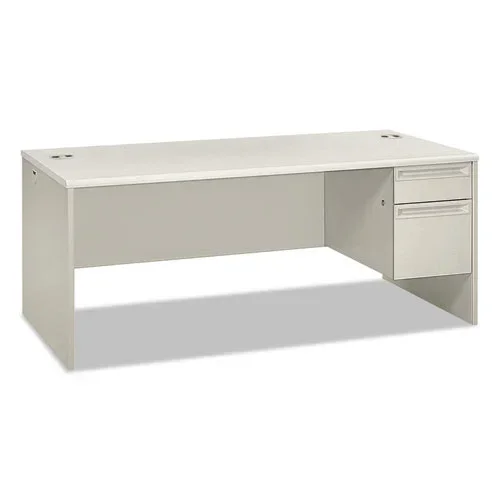 38000 Series Right Pedestal Desk, 72 ” X 36 ” X 30 “, Light Gray/silver