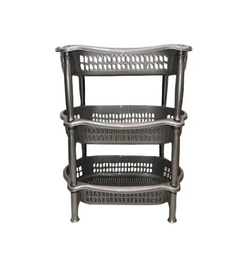 6 Pieces 3 Level Oval Vegetable Rack In Gray – Buckets & Basins