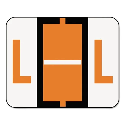 A-z Color-coded End Tab Filing Labels, L, 1 X 1.25, White, 500/roll