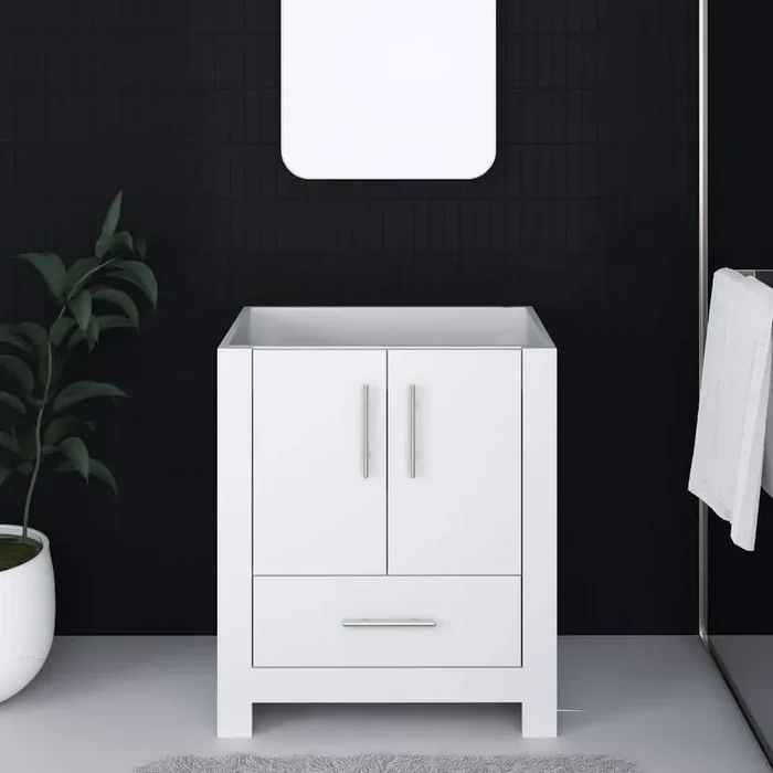 Boston 30 in. W x 20 in. D x 34 in. H Bath Vanity Cabinet without Top in White