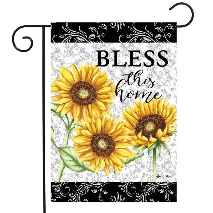 Briarwood Lane Bless This Home Sunflowers Summer Garden Flag Floral 12.5‘ X 18‘