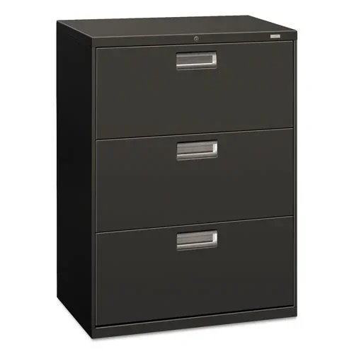Brigade 600 Series Lateral File, 3 Legal/letter-size File Drawers, Charcoal, 30 ” X 18 ” X 39.13 “