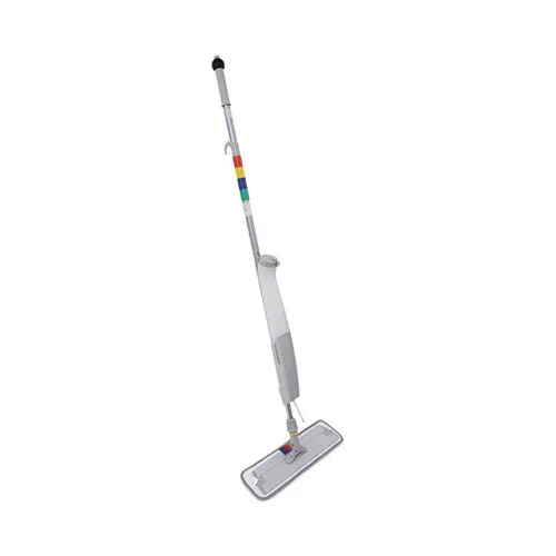 Bucketless Microfiber Mop System, 5 X 18 Blue Microfiber Head, 59 ” Gray Aluminum/polypropylene Handle