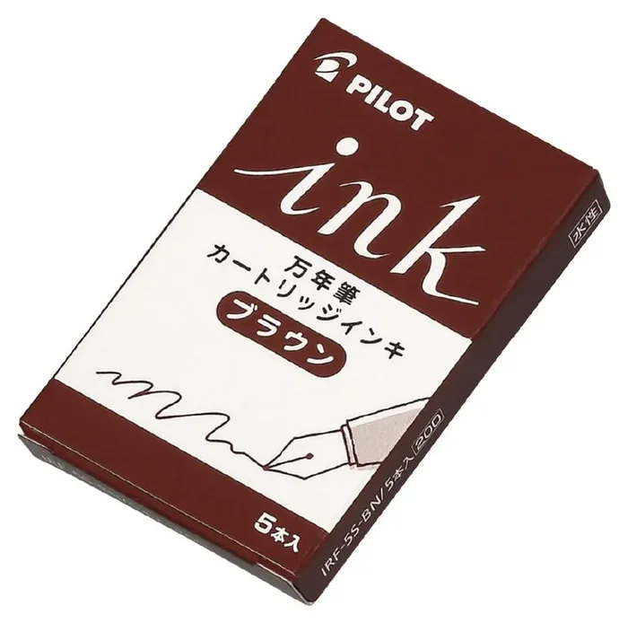 Cartridge Ink 5 Pieces Brown For Pilot Fountain Pen Irf-5S-Bn