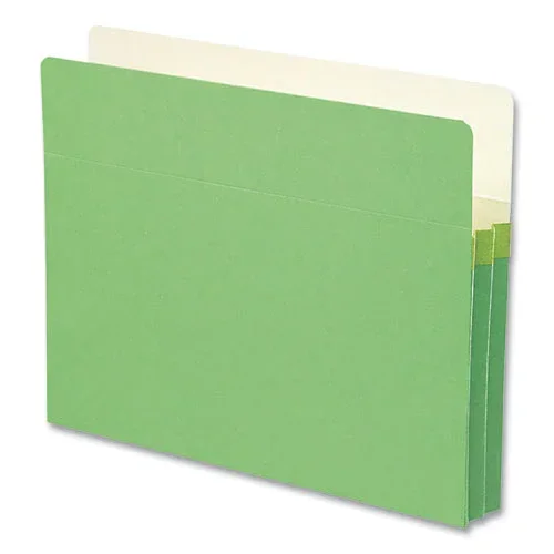 Colored File Pockets, 1.75 ” Expansion, Letter Size, Green