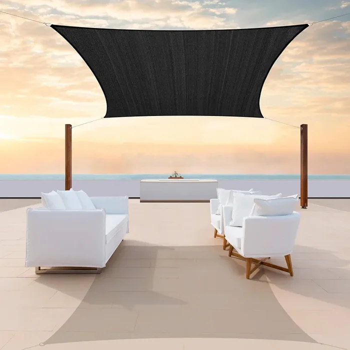 Colourtree Ctapr1220 Custom Size 22‘ X 24‘ Black Sun Shade Sail Canopy Uv Block Upf50 Rectangle – Commercial Standard Heavy Dut