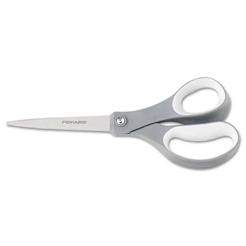 Contoured Performance Scissors, 8 ” Long, 3.13 ” Cut Length, Gray Straight Handle