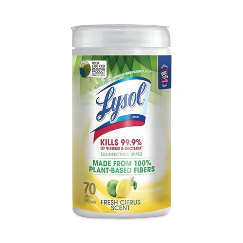 Disinfecting Wipes Ii Fresh Citrus, 1-ply, 7 X 7.25, White, 70 Wipes/canister, 6 Canisters/carton