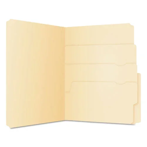Divide It Up File Folder, 1/2-cut Tabs: Assorted, Letter Size, 0.75 ” Expansion, Manila, 24/pack