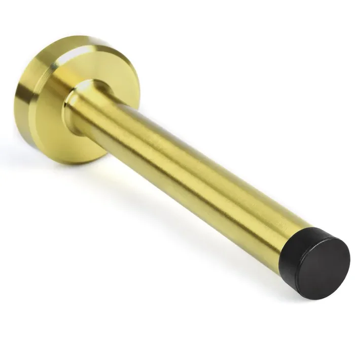 Door Stops, Gold Door Stopper, 6 Inch Long Door Stop, Stainless Steel Door Stop For Wall With Sound Dampening Door Bumper Wall P