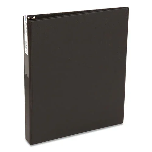 Economy Non-view Binder With Round Rings, 3 Rings, 1 ” Capacity, 11 X 8.5, Black, (4301)