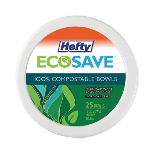 Ecosave Tableware, Plate, Bagasse, 6.75 ” Dia, White, 30/pack