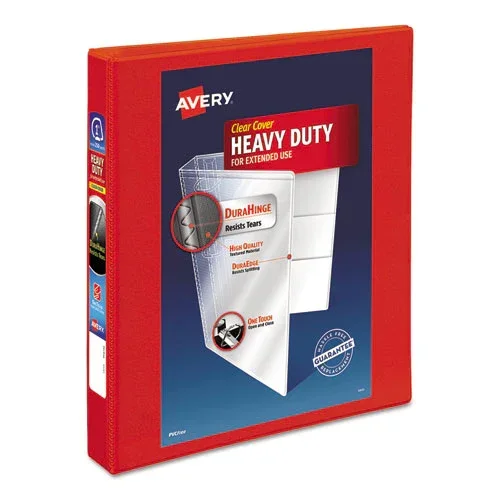 Heavy-duty View Binder With Durahinge And One Touch Ezd Rings, 3 Rings, 1 ” Capacity, 11 X 8.5, Red