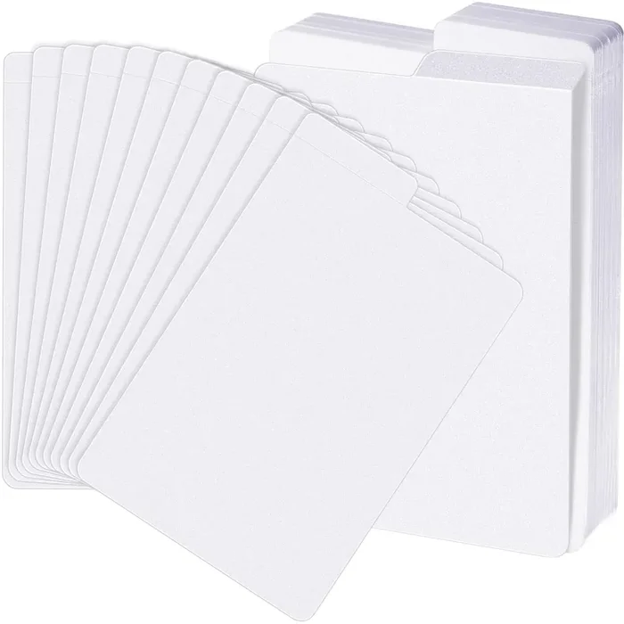 Henoyso 30 Pieces Comic Book Dividers With Tab White Frosted Card Separator Plastic Dividers For Comic Book Storage Boxes, 11.22