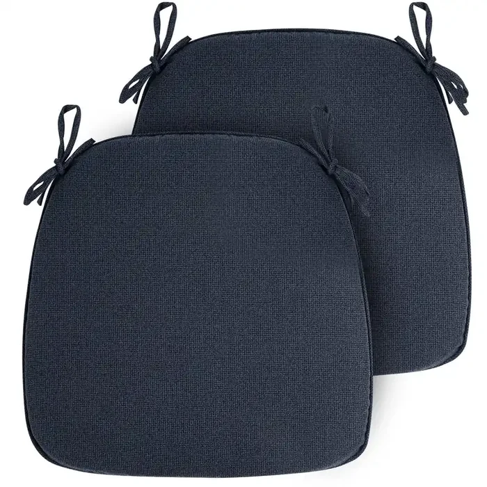 In4 Care Indoor/Outdoor Chair Cushions 17‘X16‘X2‘ With Ties For Dining Chairs Set Of 2, Waterproof U-Shaped Chair Pads, Foam