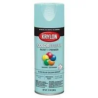 Krylon K05506007 Enamel Spray Paint, 12 oz Can, 25 sq-ft Coverage Area, Solvent Base, Gloss, Blue Ocean Breeze