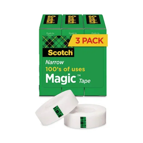 Magic Tape Refill, 1 ” Core, 0.5 ” X 36 Yds, Clear, 3/pack