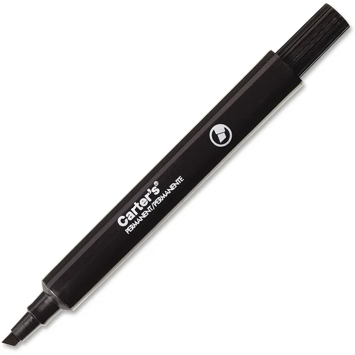 Marks-A-Lot Permanent Markers, Large Chisel Tip, Black, 1 Highlighter (27178)