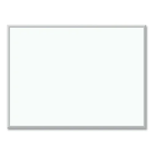 Melamine Dry Erase Board, 48 X 36, White Surface, Silver Aluminum Frame