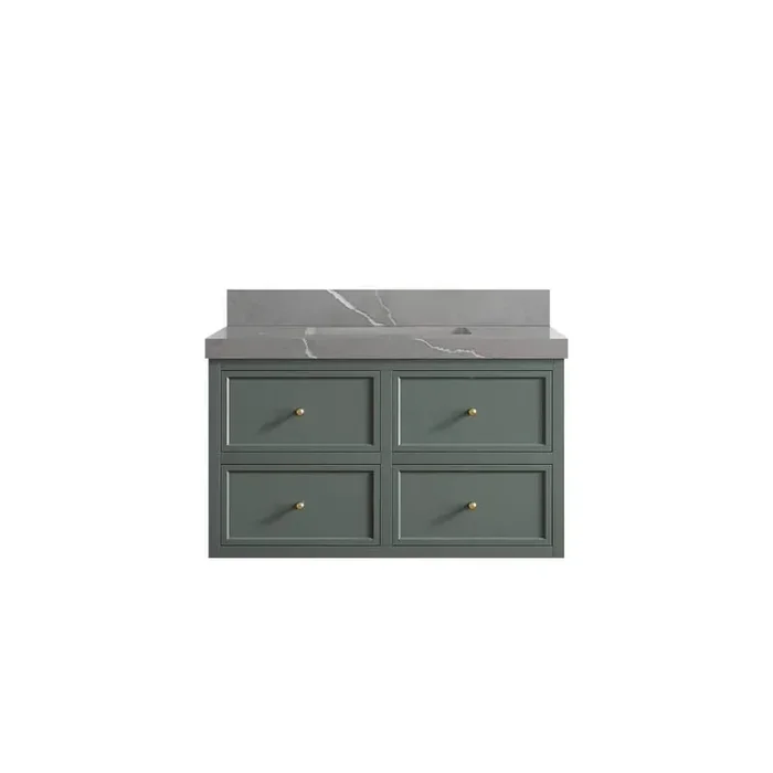 Roswell 36 in. W x 22 in. D x 36 in. H Single Sink Bath Vanity in Pewter Green with 2 in. Piatra Gray qt. Top