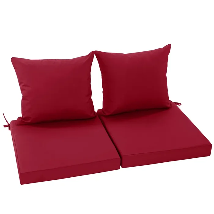 Summsun Outdoor Cushions For Patio Furniture, Double-Sided Waterproof Backrest And Seat Cushion Set With Removable Cover, 19 X 1