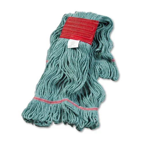 Super Loop Wet Mop Head, Cotton/synthetic Fiber, 5 ” Headband, Large Size, Green