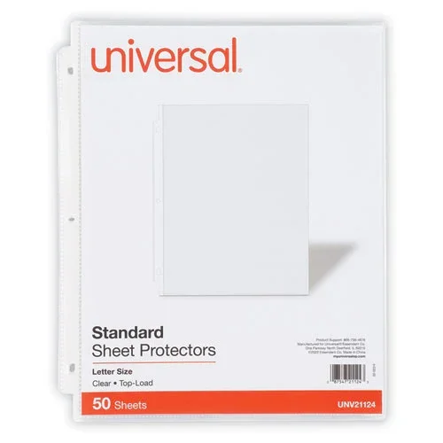 Top-load Poly Sheet Protectors, Standard Gauge, Letter, Clear, 50/pack