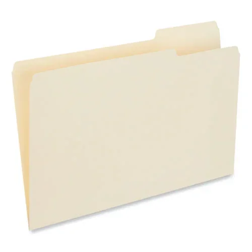 Top Tab File Folders, 1/3-cut Tabs: Right Position, Legal Size, 0.75 ” Expansion, Manila, 100/box