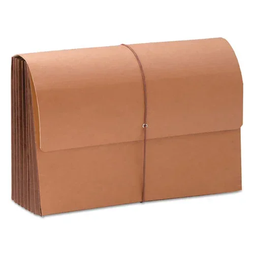 Tuff Expanding Wallets, 7 ” Expansion, 1 Section, Elastic Cord Closure, Legal Size, Redrope