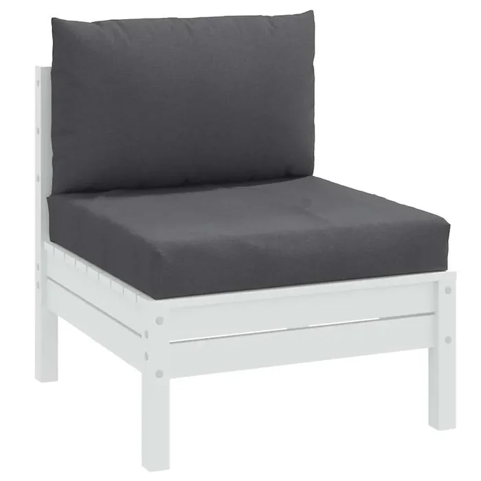 vidaXL Pallet Cushions 2 pcs Melange Anthracite Fabric