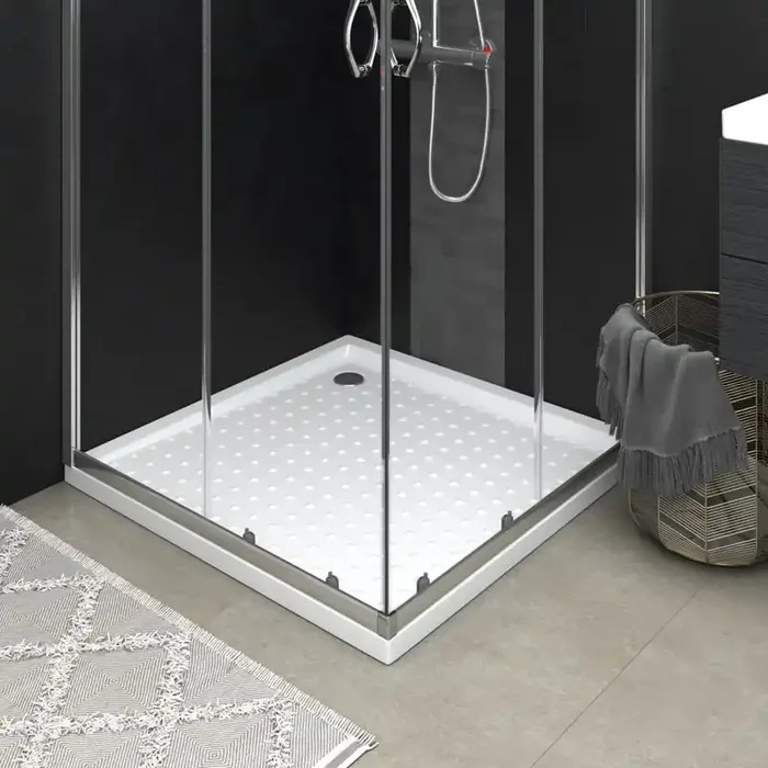 vidaXL Shower Base Tray with Dots White 80x80x4 cm ABS