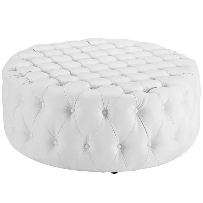 Yardlio Amour Tufted Round Ottoman Luxurious Design Stylish and Comfortable